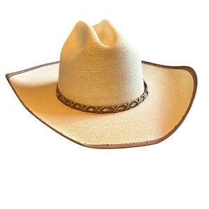 Stetson Beige Cowboy Hat with Dark Brown Band‎